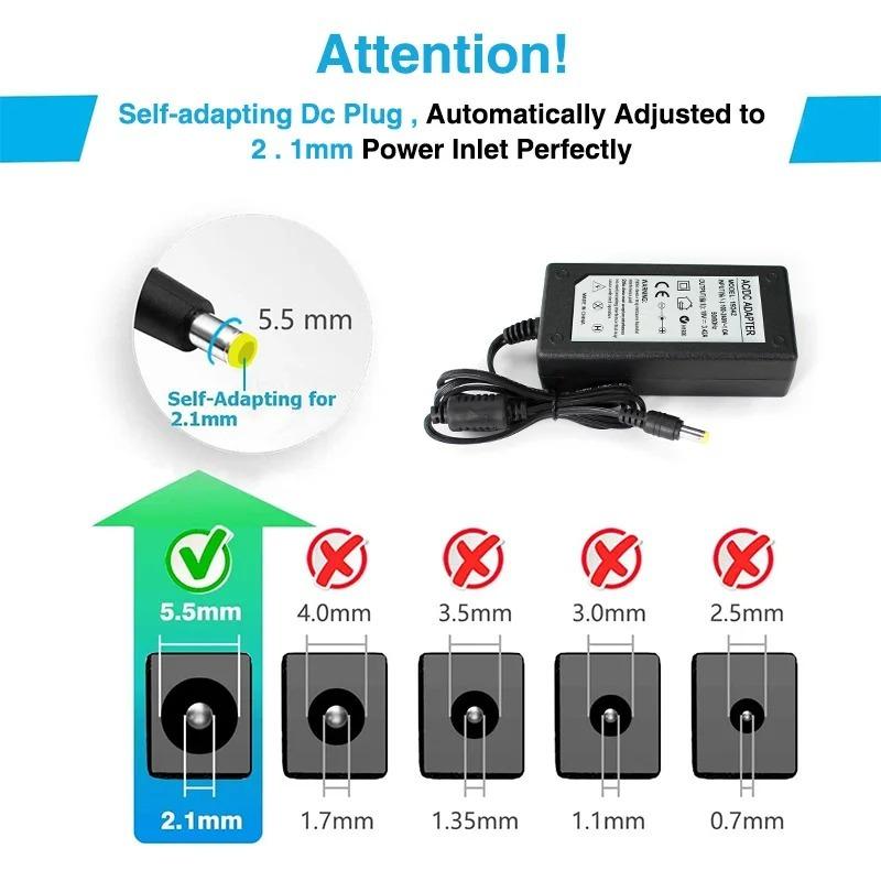19V DC Power Supply Adapter 3.42A 4.74A Universal AC To DC Charger Lighting Transformer Adapter For LED Light Strip Laptop EU US