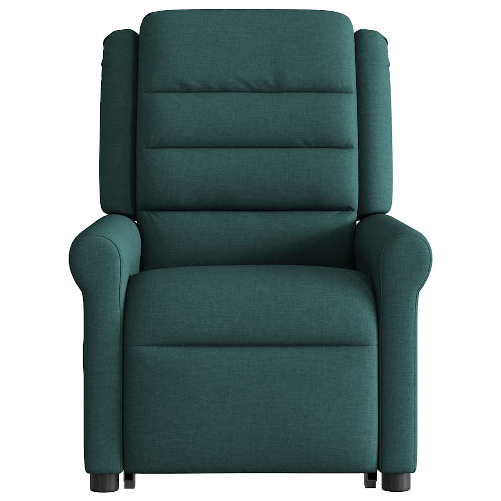 Recliner Chair with Rising Assistance Dark Green Fabric