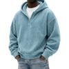 Men's Digital Print Hoodie Casual Long Sleeve Hooded Sweatshirt with Ribbed Texture
