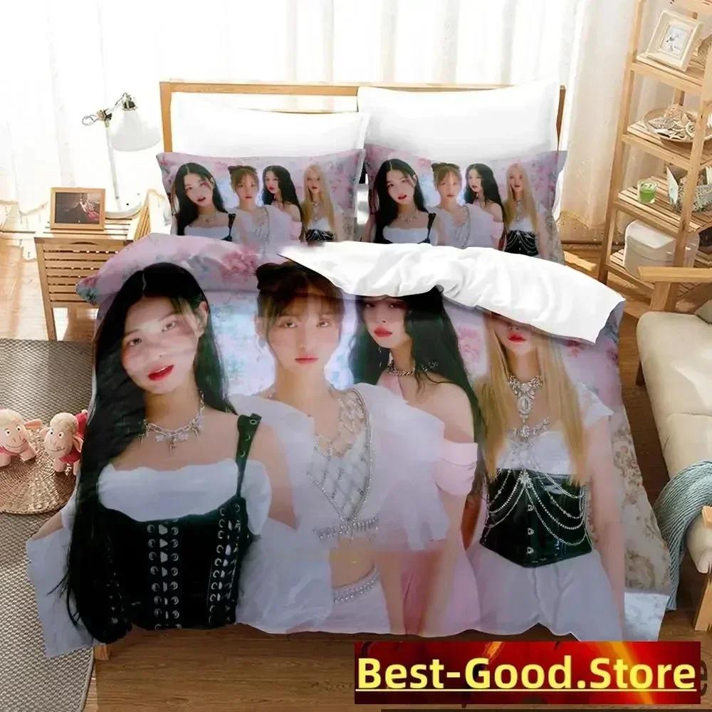 KPOP FIFTY FIFTY Merch Cupid Album Bedding Set Duvet Cover Sheet Printed Pillowcase Bed Full Queen King Size Comforter Bedroom