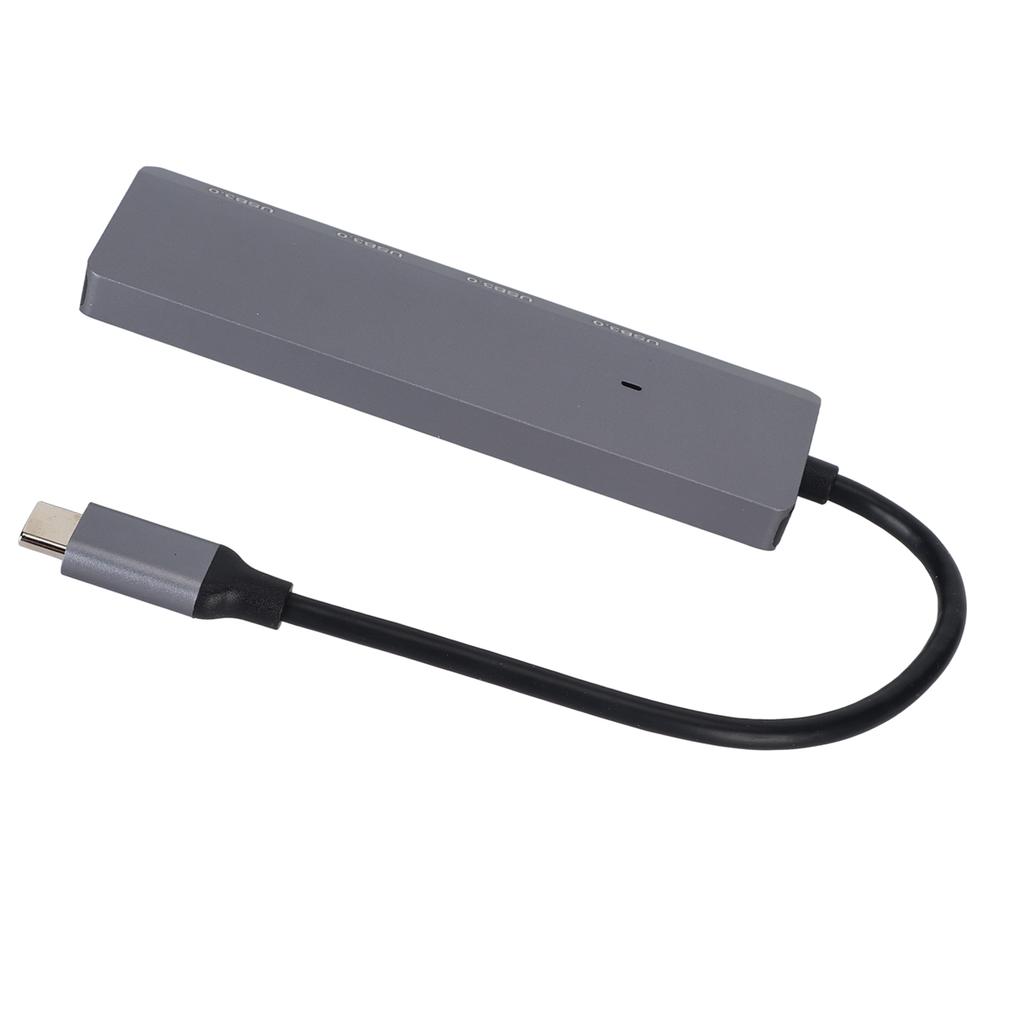 USB C Hub 4 USB3.0 Port Aluminum Alloy Lightweight 5Gbps Fast Heat Dissipation USB Splitter for PC