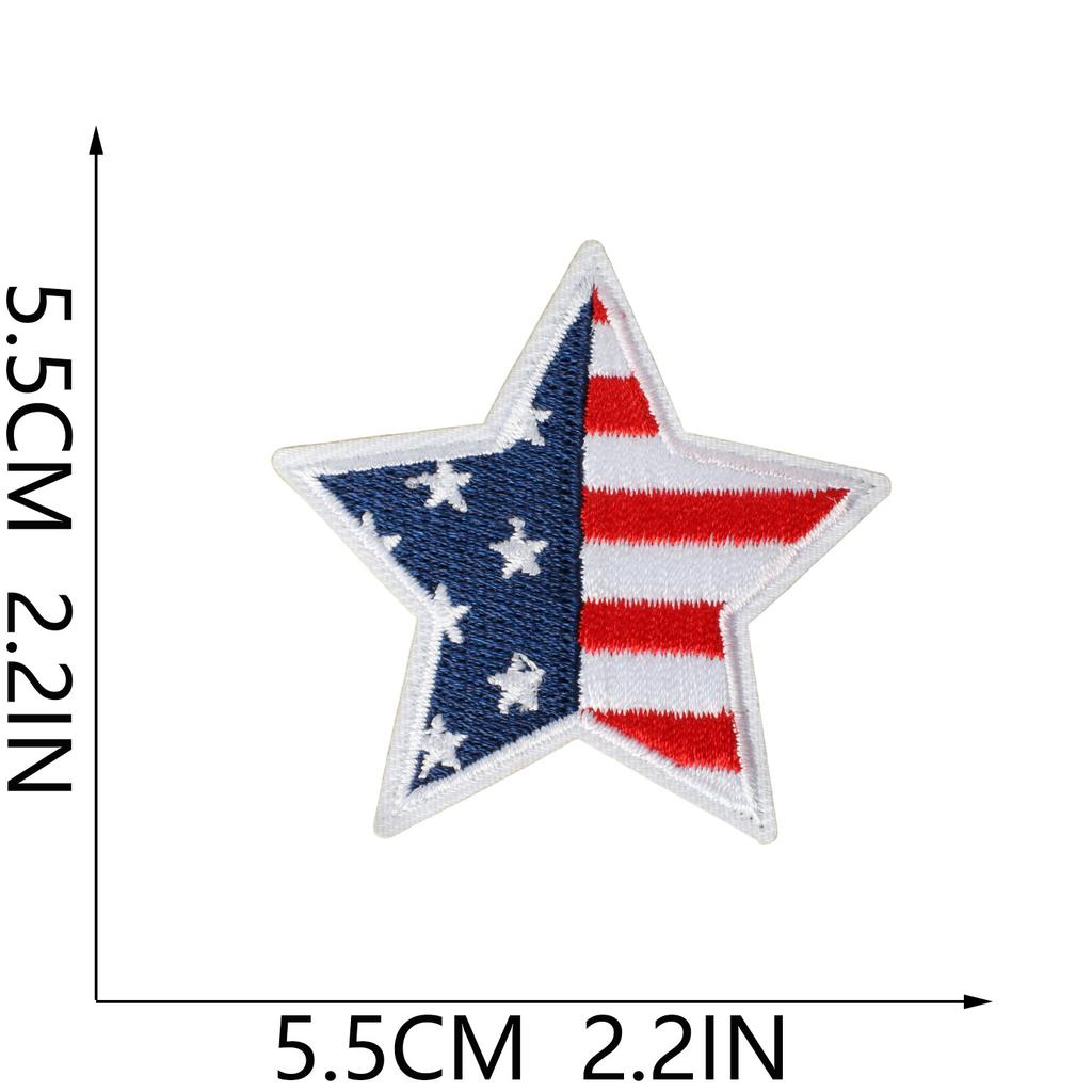 Independence Day Theme Embroidery Cloth Sticker Cartoon Fireworks Clothes Holiday Decoration National Day Patch Sticker Ironing
