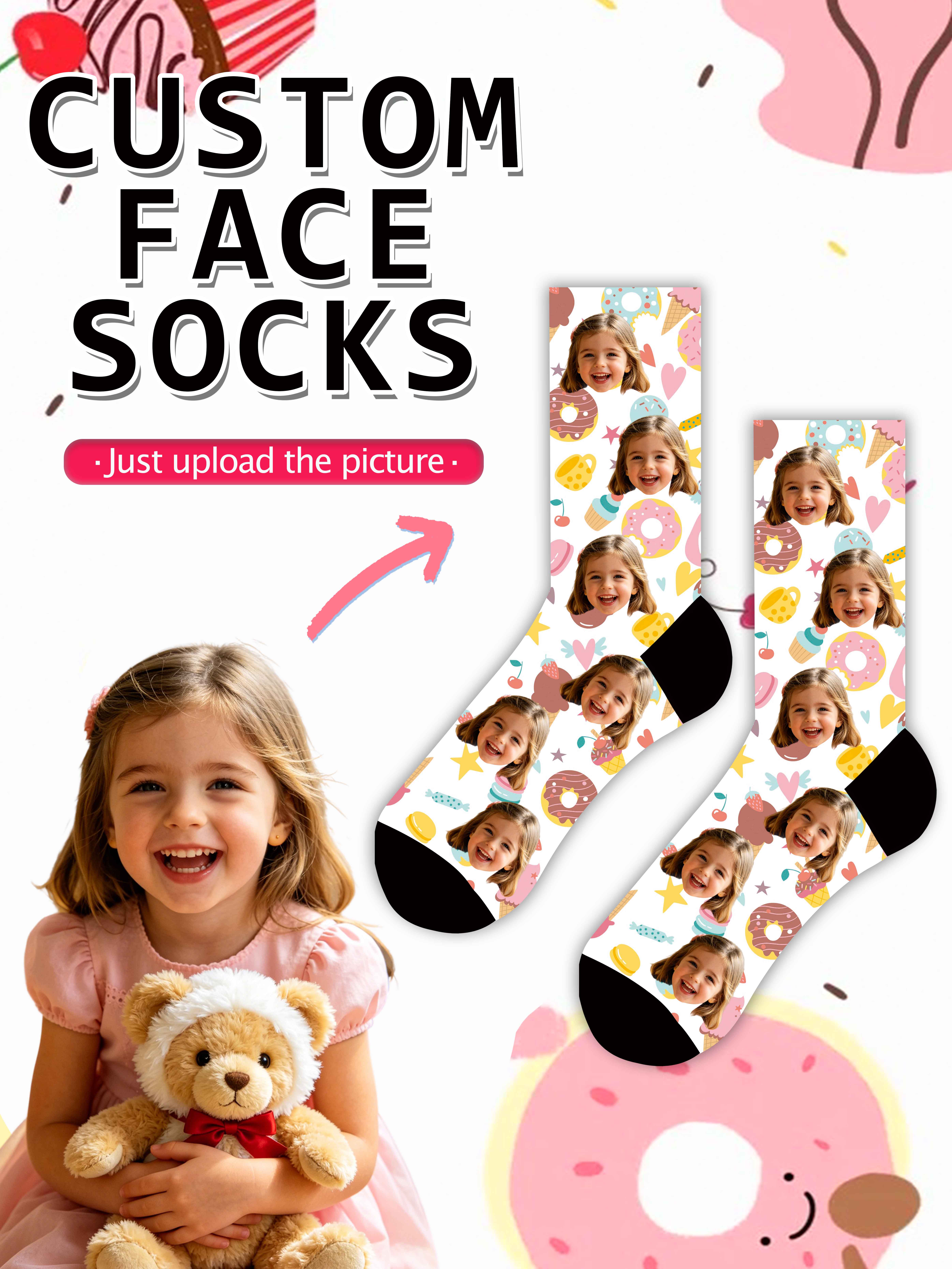 360 Digital Printing Spandex Blank Customized Socks ODM Service Low Minimum Order Quantity Quick Sample Delivery Dount 36-46