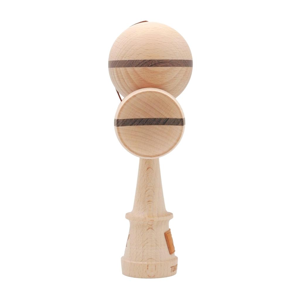 TOKYO KENDAMA × FANKEN 5th SHAPE Beech & Wengewood Kendama Natural Solid Wood Model with Bearing – Made in Japan