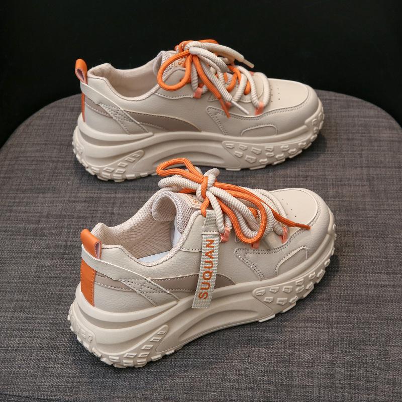 Spring New Dad Shoes Female Students Trendy Versatile Platform Single Shoes Sports Casual Shoes 6