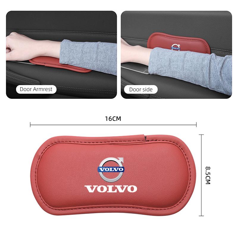 Leather Car Pillow Car Knee Pad Elastic Memory Foam Leg Pad For Volvo V60 V40 XC90 V70 S60 C30 XC60 V50 S90 AWD S80 Auto Cushion aqz123