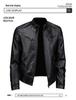 Men's Trendy American Stand-Collar Faux Leather Motorcycle Jacket with British and Korean Style