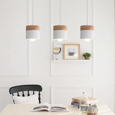 Nordic Led Pendant Lamp Restaurant Light Modern Iron Art Corridor Single Macaron Living Room Bedroom Bedhead Small Pendant Light