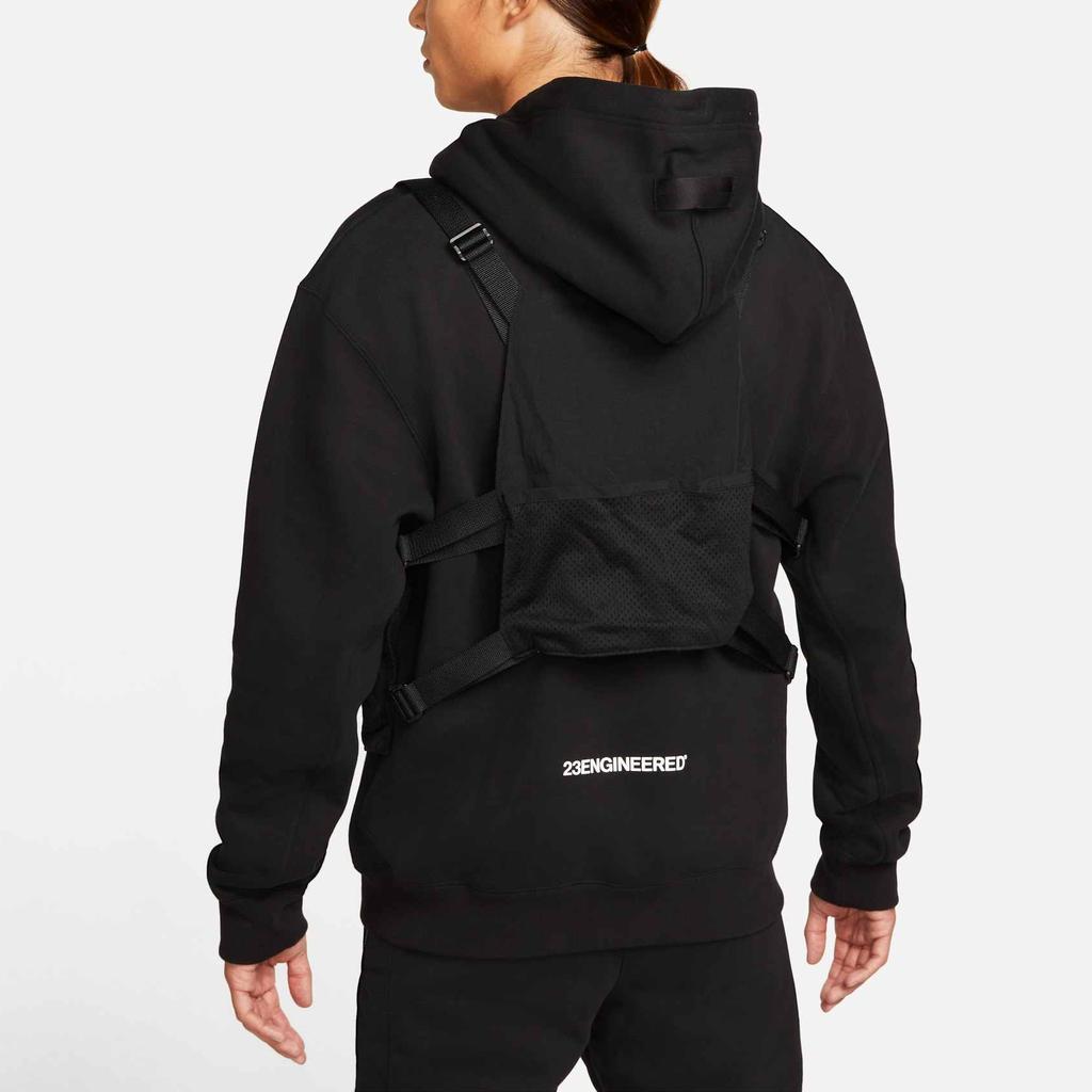 Jordan Pánská bunda s kapucí a odnímatelnou fleecovou podšívkou s více kapsami, jednobarevná s logem, svrchní oděv, černá DC9582-010