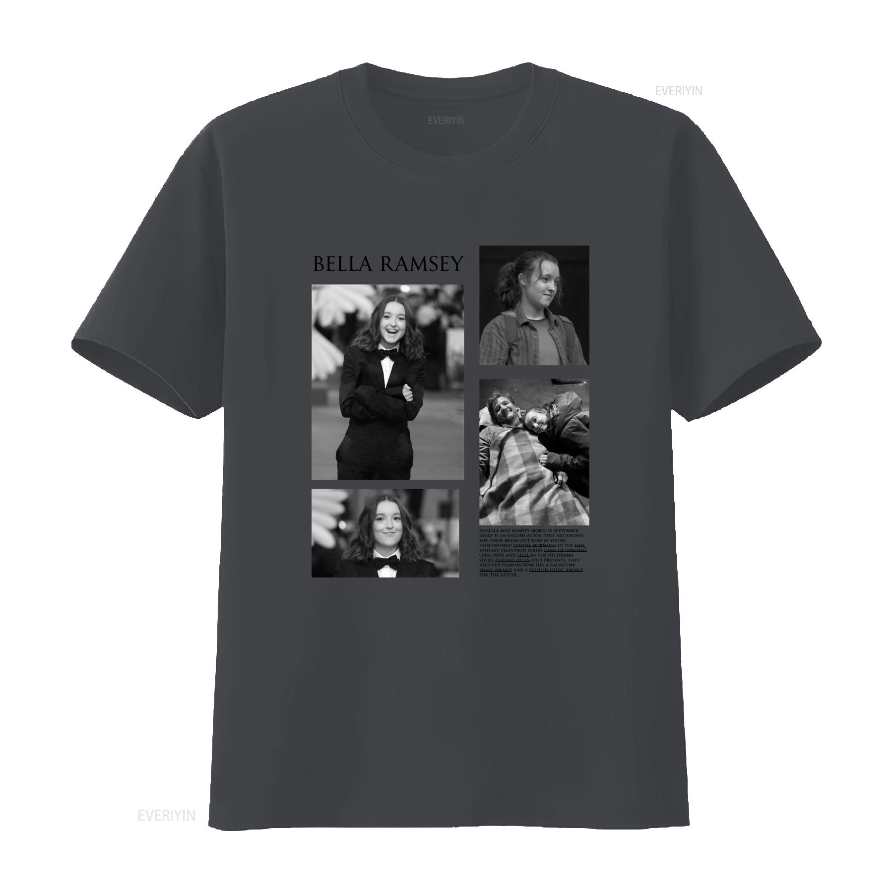

Limited Edition Bella Ramsey T Shirt Perfect for Fans of the Talented English Actor vintage Washed fashion Breathable homme 4XL