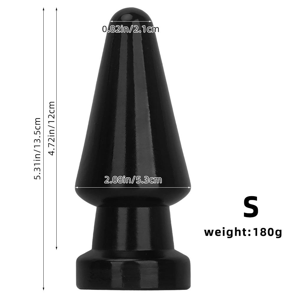 Black Oversized Anal Plug Suction Cup  Anal Sex Product Pointed Chrysanthemum  Thick Fist Toy  Anal Expansion Oversized Dildo