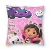 Gabbys Dollhouse Cartoon Pillowcase Printed Polyester Cushion Cover Decoration Pillow Case Cover Home Square 45*45Cm
