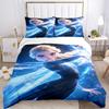 Elsa'S Frozen Magic Print 3Pcs Bedding Setduvet Cover With 2 Bedropillowcase Home Birthday Gift