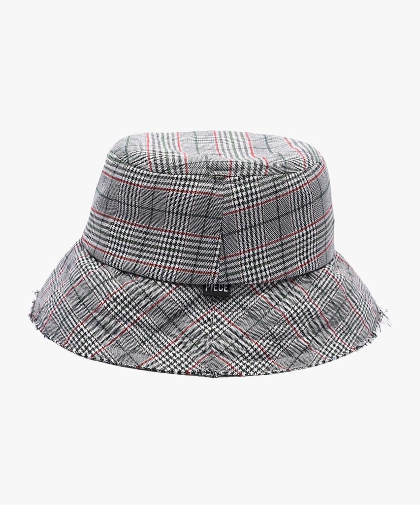 PEACE MAKER Glen Check Bucket (Grey)