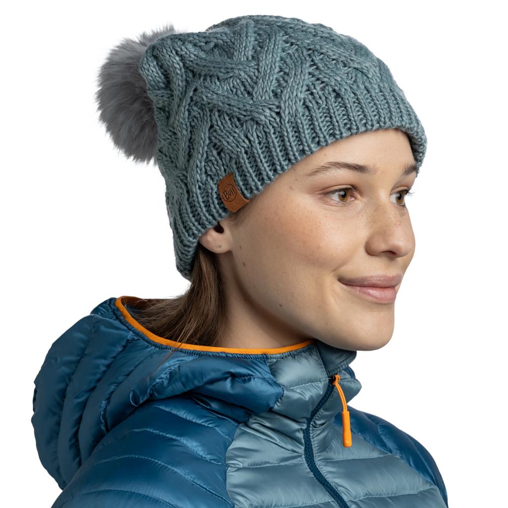 BUFF Knitted Fleece Caryn Beanie, Womens Green Cap