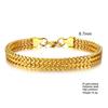 Stylish Stainless Steel Bali Foxtail Chain Bracelet for Men,Double Franco Link Chain Bracelets,Male Jewelry Gift for Dad Son