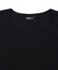 Michikoleondeonkosino Curve Square Neck Top Black