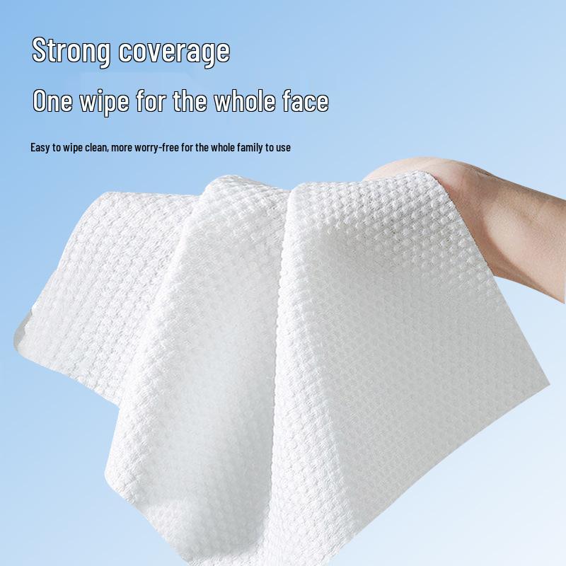 Dual-Use Soft Skin-Friendly Face Wipes: Thick, Disposable, Wet & Dry Cleansing Towels