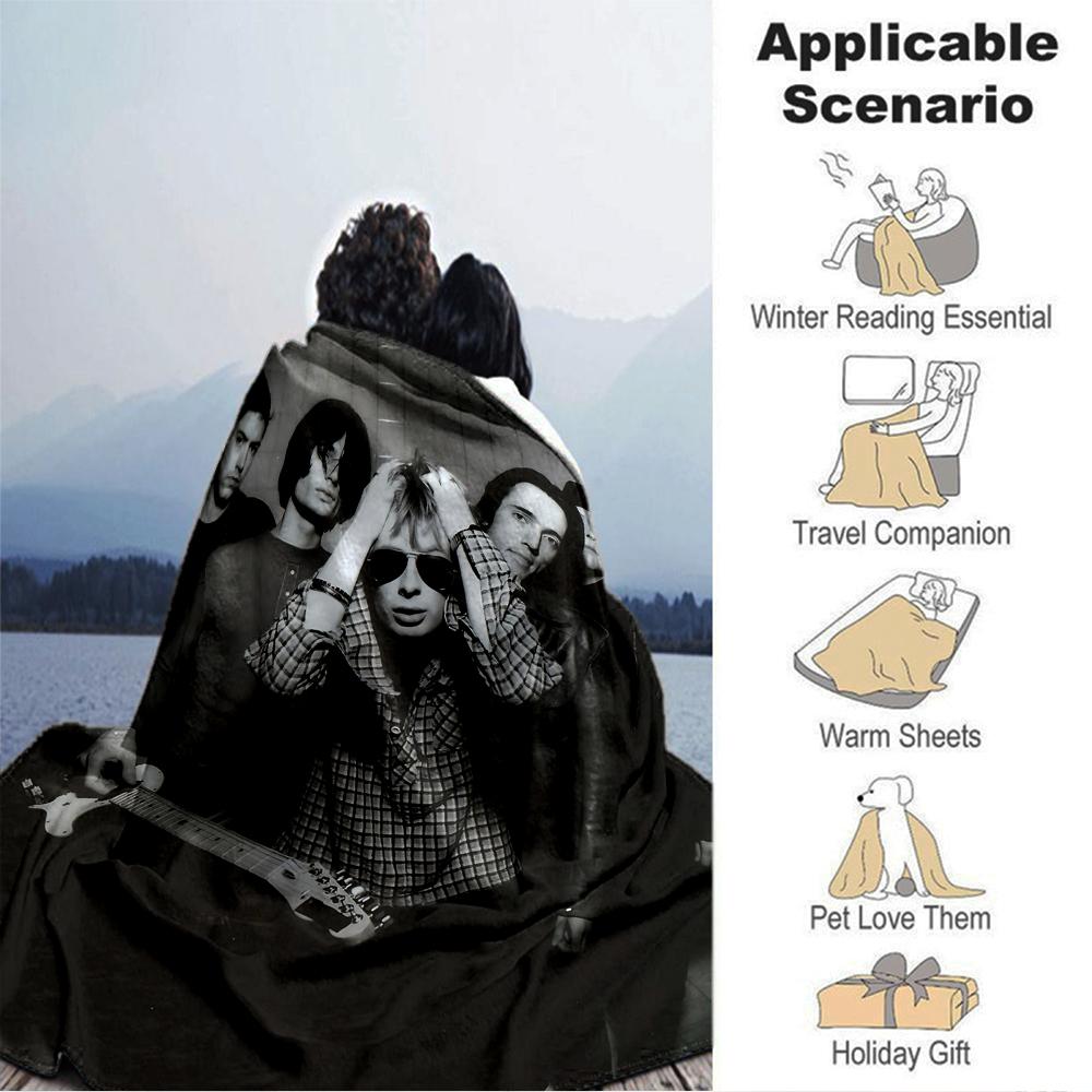 Rock Band Portrait Blanket Soft Throw Blanket For Home Bedroom Bed Sofa Travel Office Solid Christmas Blanket