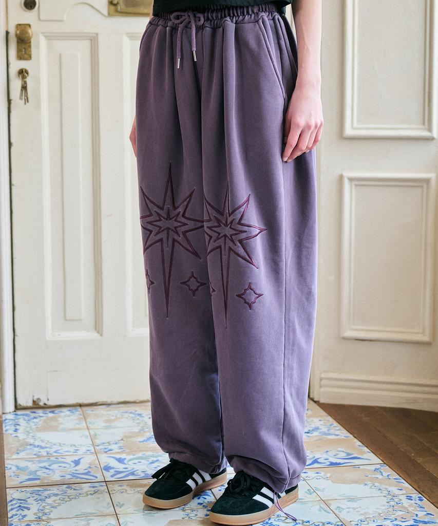 CPGN STUDIO Half Star Pigment Balloon Sweatpants Iris Purple