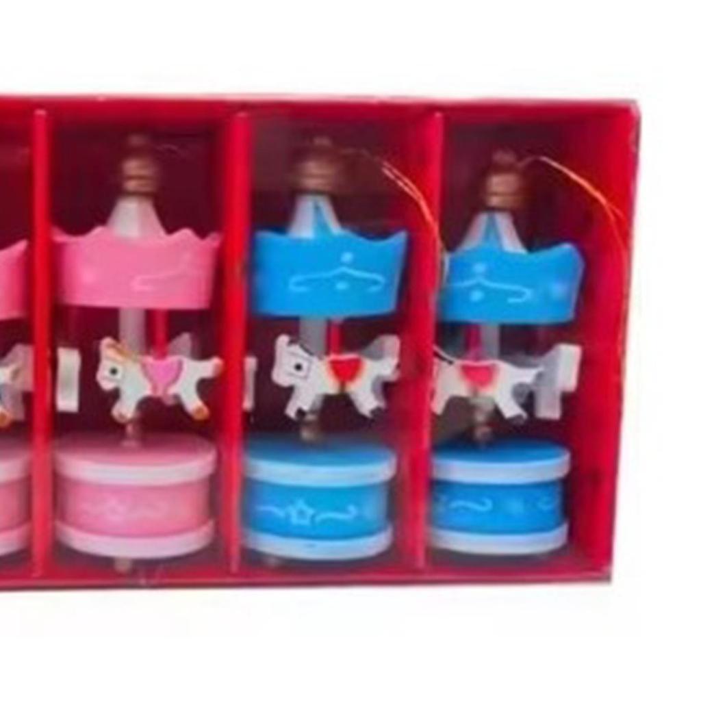 6x Christmas Decoration Carousel Horse Hanging Pendant for Home Holiday Wall
