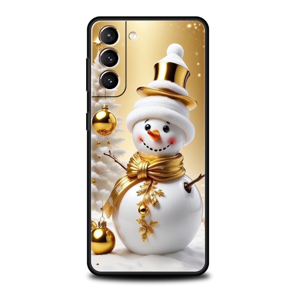 Christmas Snowman Phone Case for Samsung Galaxy S26 S25 S24 S23 S22 S20 S21 FE Ultra S25 Edge Plus 5G Soft TPU Cover Fundas Bags