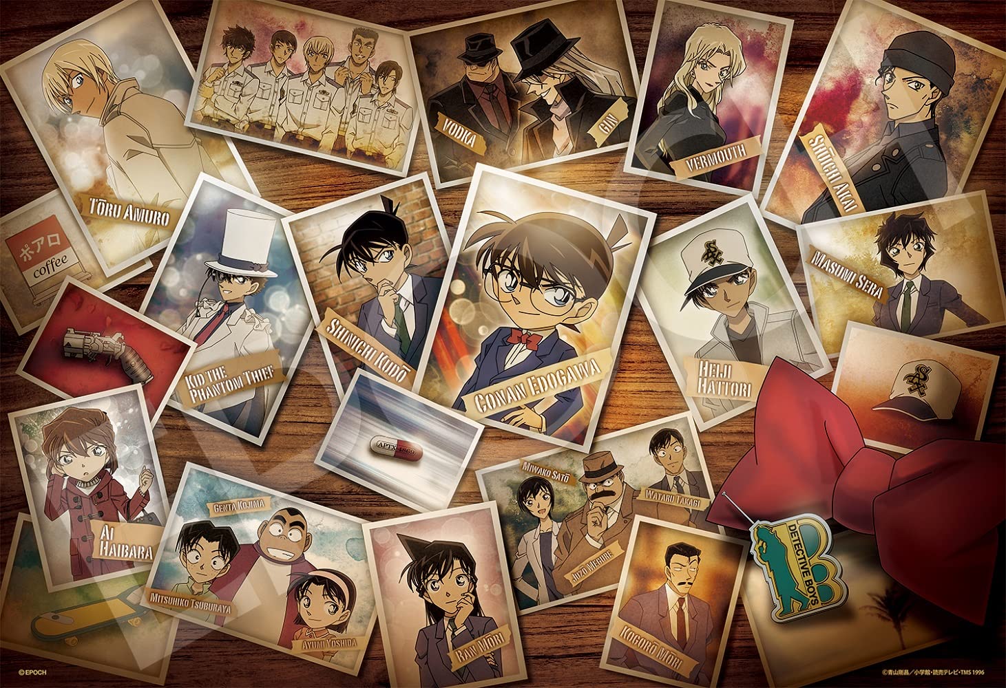 Epoch Detective Conan Evidence Photo Jigsaw Puzzle 1053 Super Small Piece 26×38cm with Adhesive Spatula and Ticket