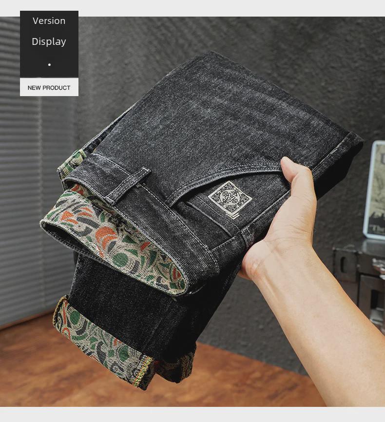 2024 Pánské úzké rovné vyšívané džíny - Lehká luxusní podzimní/zimní kolekce