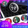 For Alfa Romeo 2026 Hot Sticker 74MM Car Front Rear Emblem Trunk Badge Sticker Replace Accessories for Alfa Romeo Logo Giulia 15