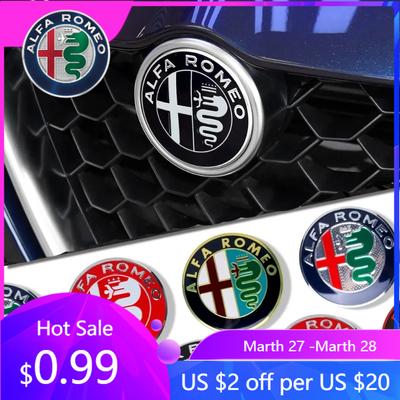 For Alfa Romeo 2026 Hot Sticker 74MM Car Front Rear Emblem Trunk Badge Sticker Replace Accessories for Alfa Romeo Logo Giulia 15