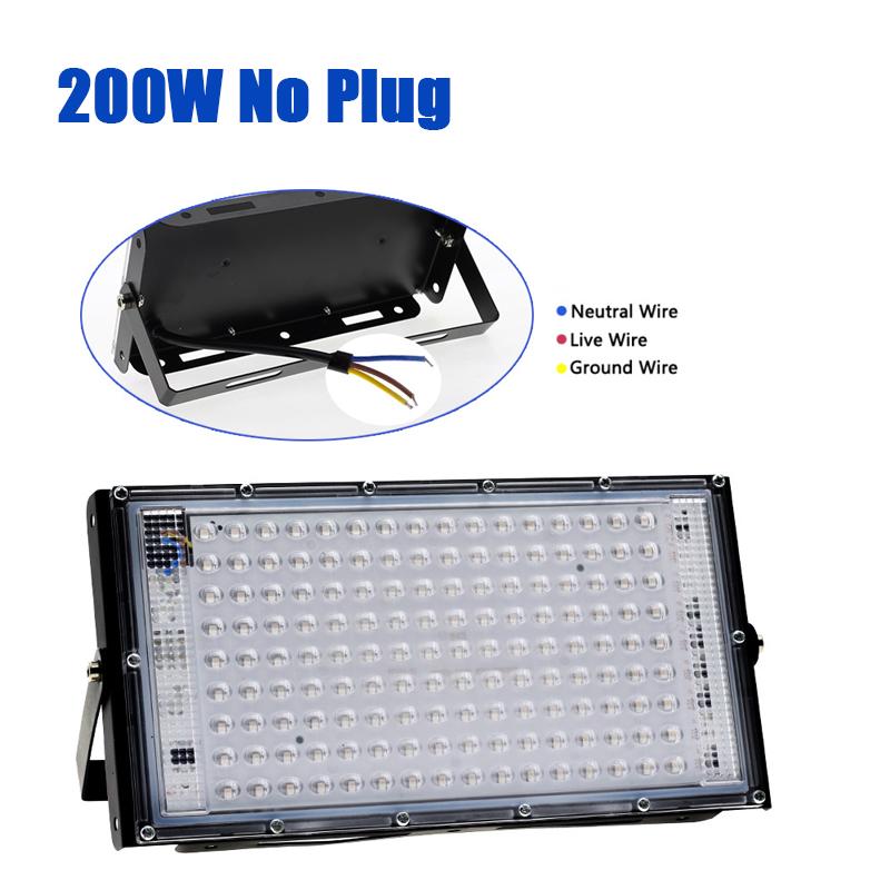 50W 100W 200W UV Flood Light AC220V 395nm 400nm Ultraviolet Fluorescent Stage Lamp With EU Plug For Bar Dance Party Blacklight