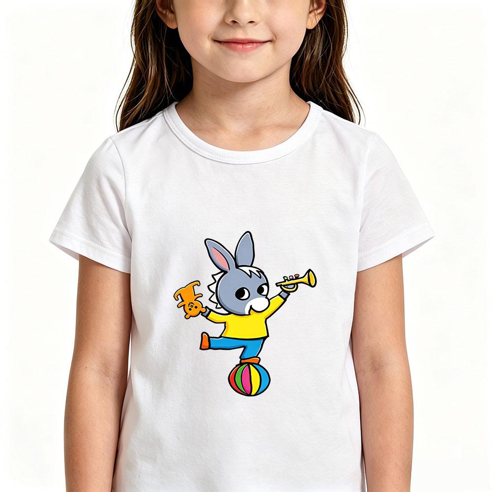 T-shirt per Bambini 100% Cotone Stampa Cartone Animato Trotro T-shirt a Maniche Corte Ragazzi Ragazze Quotidiana Casual Girocollo Bambino Piccolo Estate