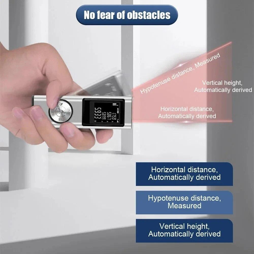 Mini Laser Rangefinder Laser Tape Measure Digital Laser Distance Meter Angle Measure Range Finder Portable Construction Tool