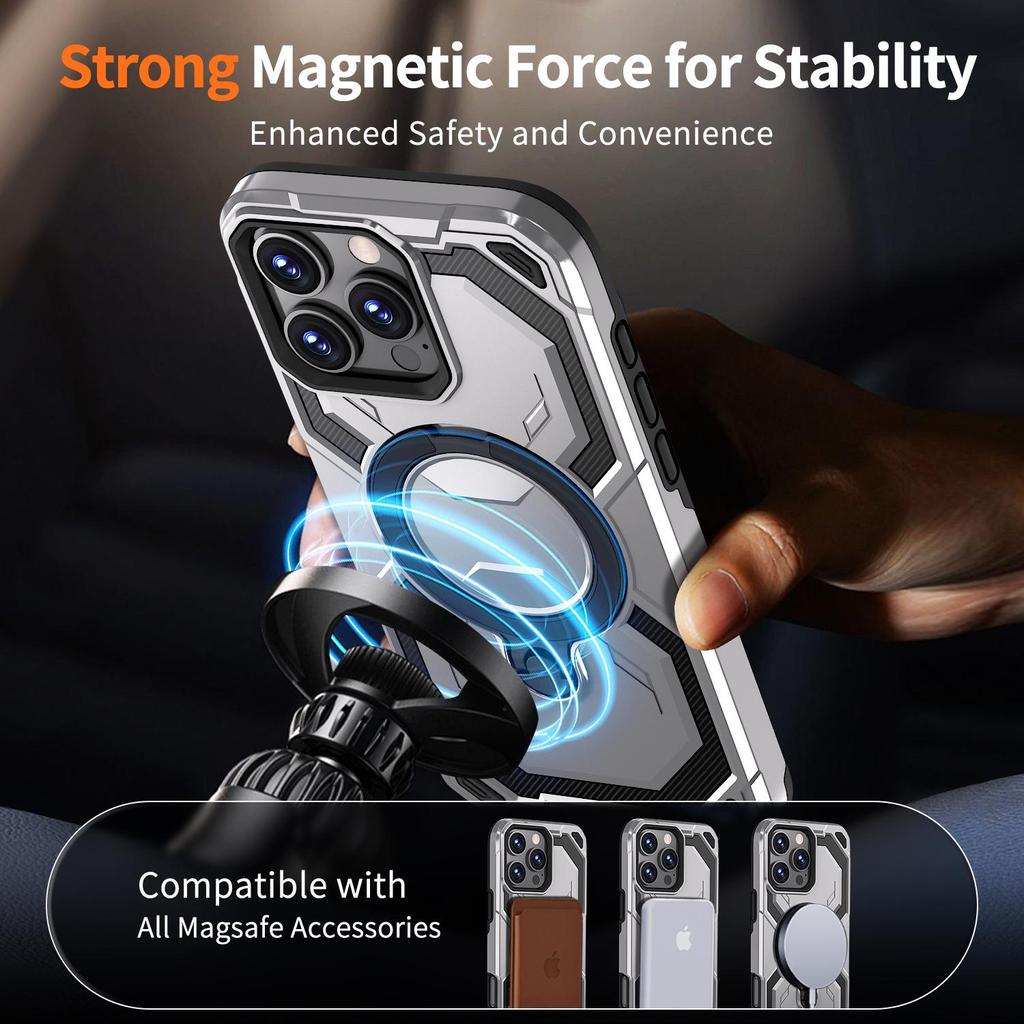 Warrior Anti-Drop Magnetic Case for iPhone 17 Pro Max: Heat Dissipation Armor Protective Cover