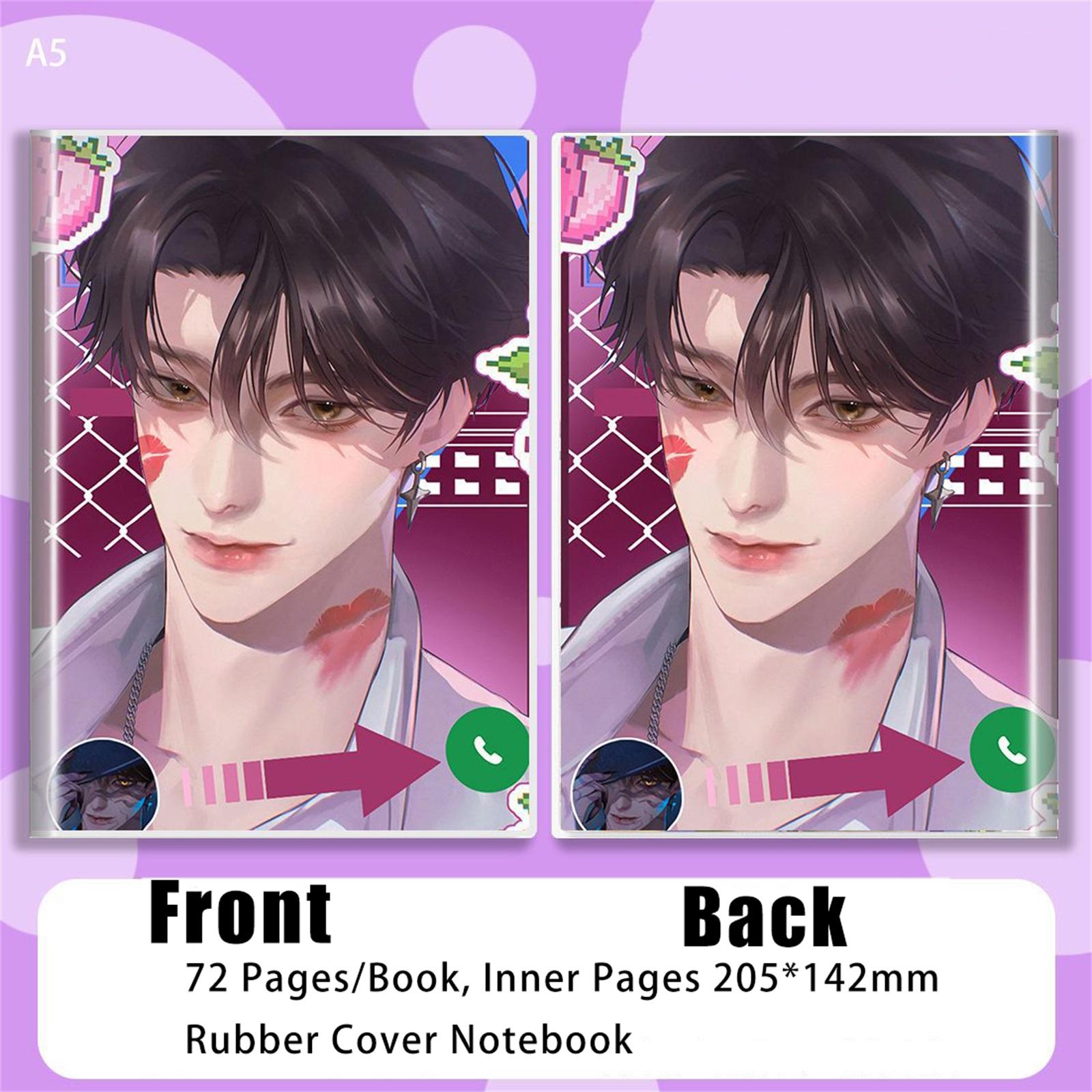 

Double Sided Pattern Rubber Cover Notebook A5 Size 72 Sheets Notebook, Waterproof Diary Horizontal Lined Notebook One Size