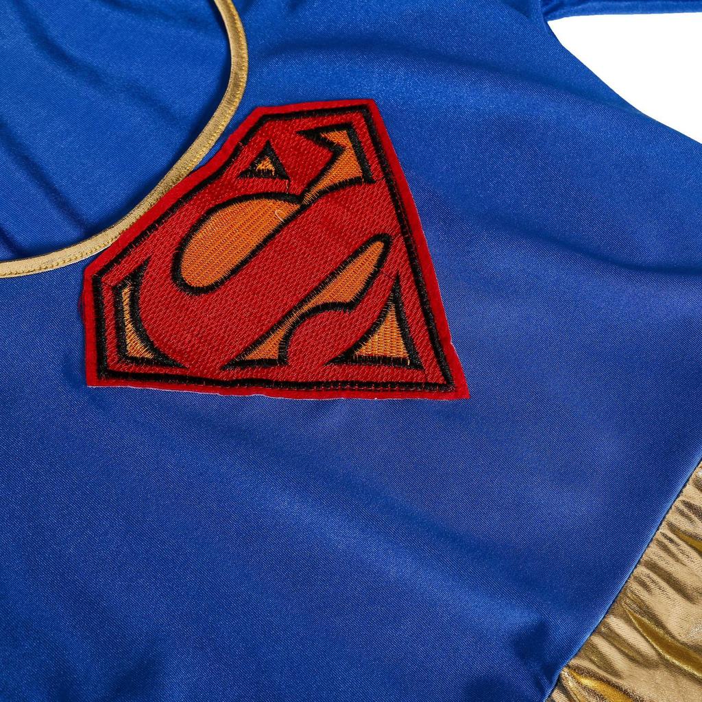 Women's Sexy Patent Leather Cape Superman Costume for Halloween Cosplay
