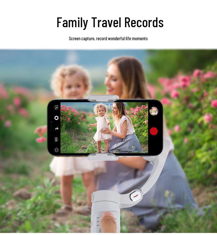 M1 Handheld Gimbal: Three-Axis Stabilizer with Anti-Shake & Smart Face Tracking for Mobile Photography & Live Streaming.