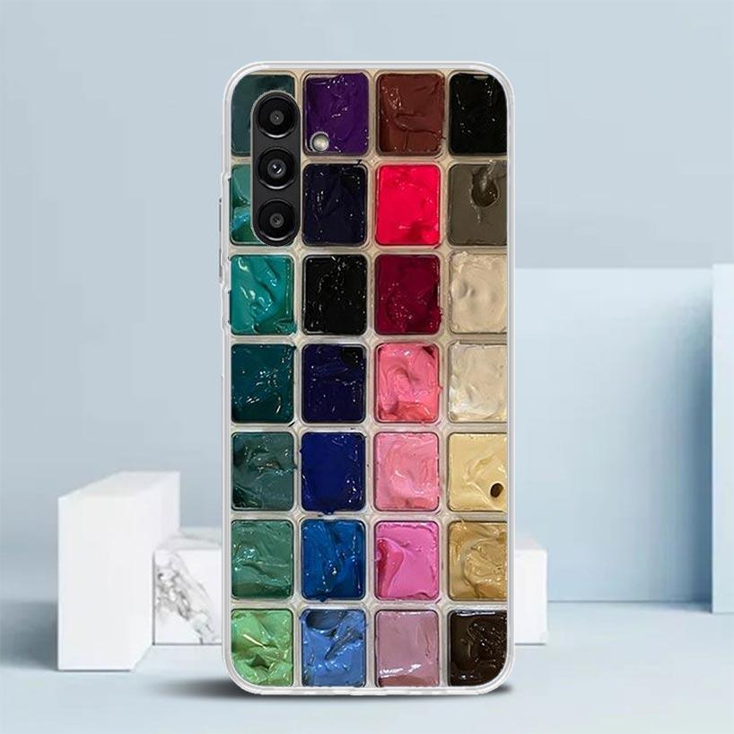 

Набор акварели Палитра красок Ящик для рисования Чехол для телефона Samsung Galaxy A17 A37 A57 A16 A26 A36 A56 A15 A14 A55 A13 A53 A Samsung A55