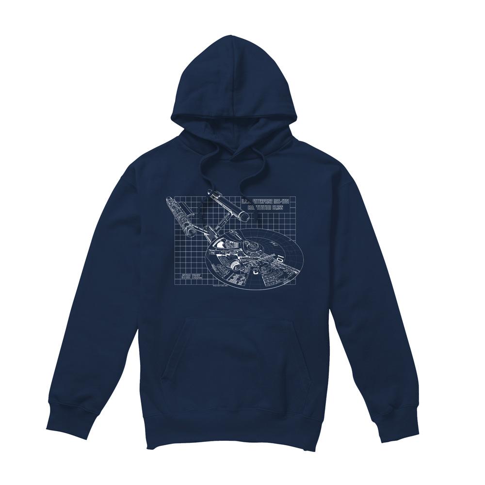 STAR TREK Men's Enterprise Print Hoodie