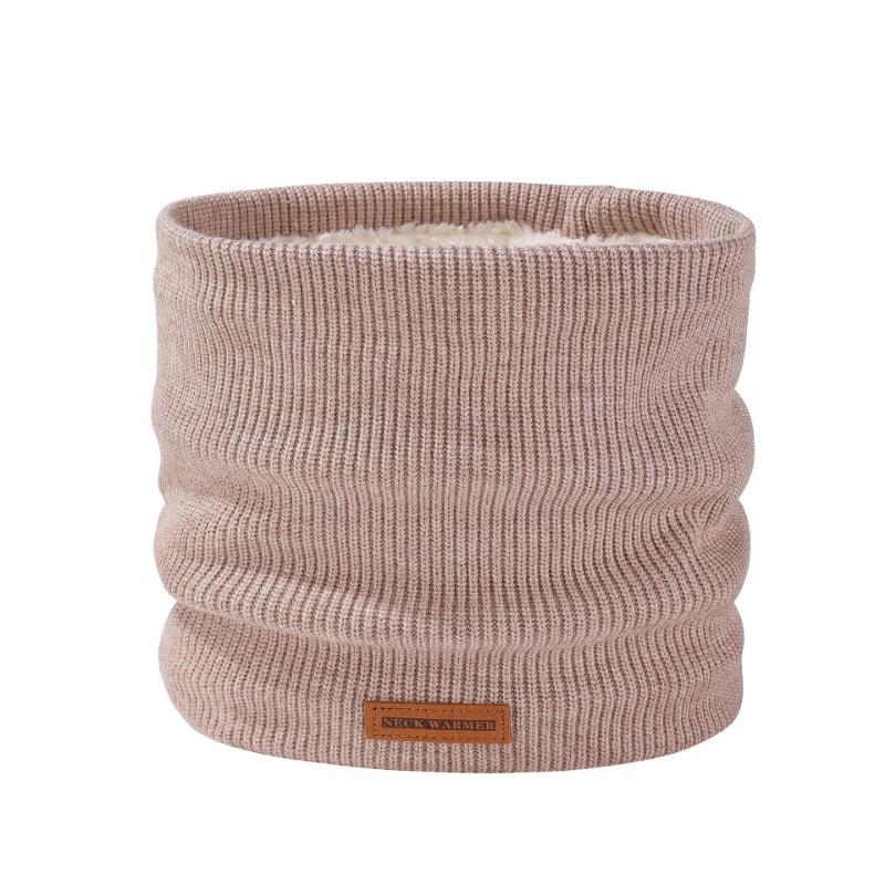 Thickened knitted scarf women's fashion versatile Maillard neck cover winter velvet thermal mask hot sale