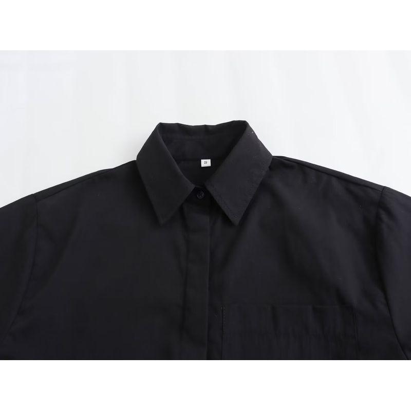 Kaslead New Arrival Women's Clothing Fashion Style Fashion Casual Versatile Pocket Decorated Poplin Shirt 2837200