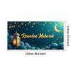 Bannière Ramadan Moubarak Lanterne Festival Islamique Toile de Fond Lune pour Décoration Aïd Accessoires Photo Fournitures de Fête Événement Ramadan