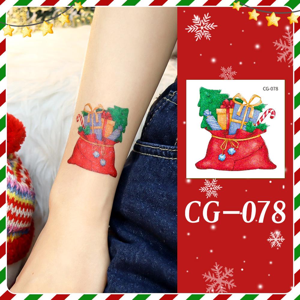 Ruikalong Christmas Cartoon Temporary Tattoo Stickers for Face and Arms