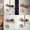 Euro Walnut Wood Handle Door Lock Indoor Universal Security Door Locks Bedroom Mute Deadbolt Lock Furniture Hardware Accessories