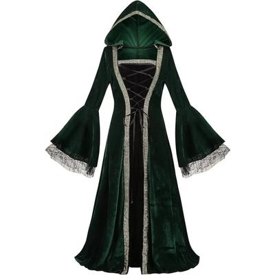 Abito Medievale Lungo Fino ai Piedi per Donne Costumi Cosplay Carnevale Medioevo Spettacolo Teatrale Gotico Corte Vittoriano Abiti