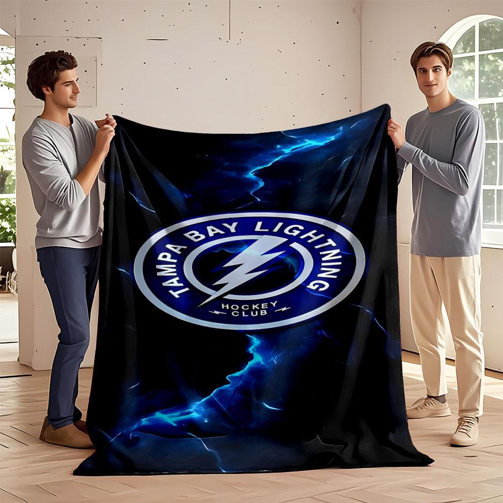 Tampa Bay Lightning Logo Blanket print blanket soft and cozy perfect for the living room bed sofa or a nap,gift