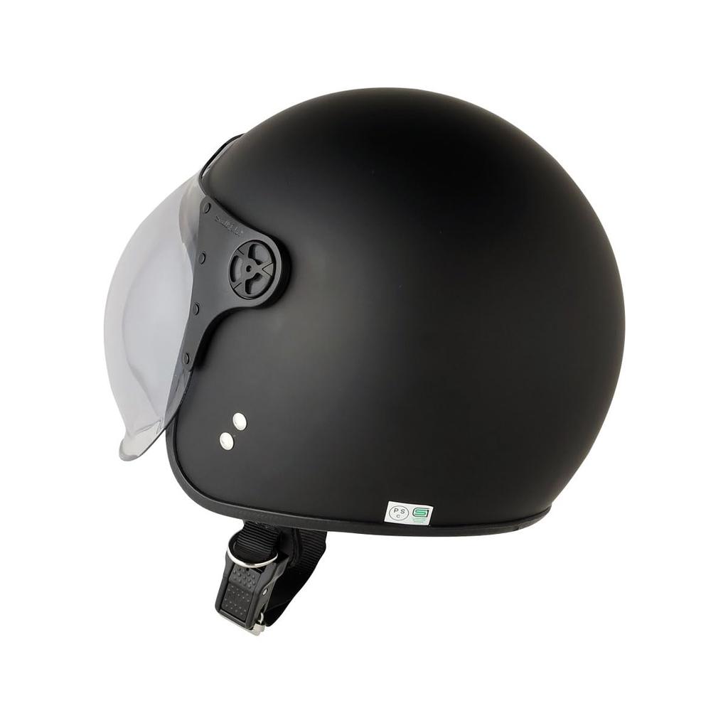 Johnson Street Helmet Jet One Size Fits SG and PSC Standard Helmet, All, (Matte Black)