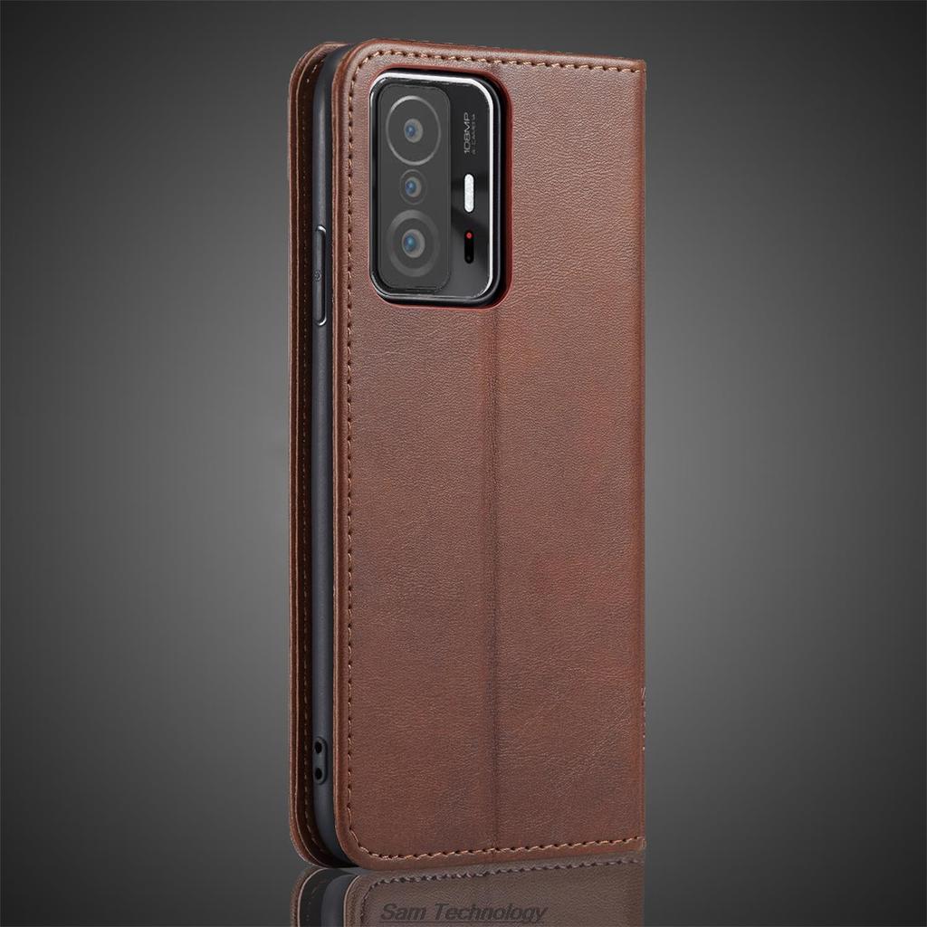 Magnetische Anziehungskraft Ledertasche für Xiaomi 11T / Xiaomi 11T Pro Holster Flip Cover Case Brieftasche Handytaschen Fundas Coque