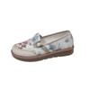 Spring new cloth shoes women's embroidered shoes women's one-pedal flat shoes versatile casual shoes breathable single shoes