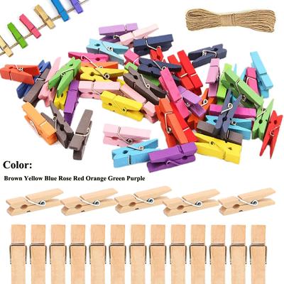 50/100 stücke Mini 25mm Natürliche Holz Clips Foto Clips Wäscheklammer DIY Hochzeit Party Holz Clip Clips Pegs Dropshipping